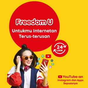 Kuota Indosat Freedom U - 3 GB + 17 GB Apps/30 Hari
