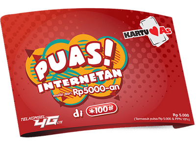Kuota Telkomsel Kartu As - 5 GB Zona A (1-8)