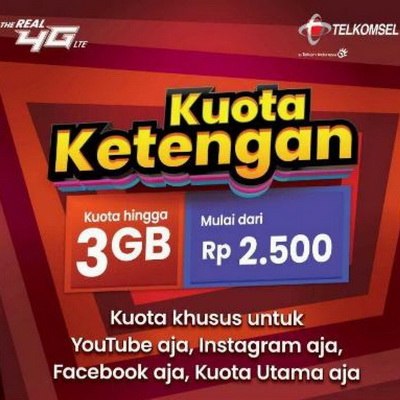 Kuota Telkomsel Kuota Ketengan - Instagram 1 GB 1 Hari