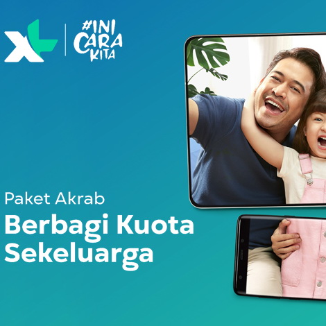 Kuota XL XL Paket Akrab - Akrab 160 GB 4 Anggota 30 Hari